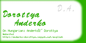 dorottya anderko business card